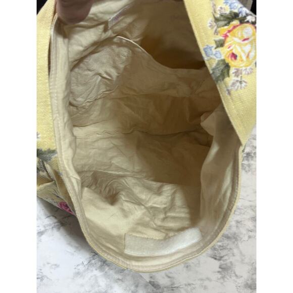 Bayou Salvage Yellow Floral Ruffled Shoulder Bag Handmade Boho Hippie Fabric - Picture 5 of 6